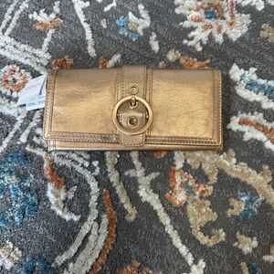 Coach Metallic Gold Wallet
